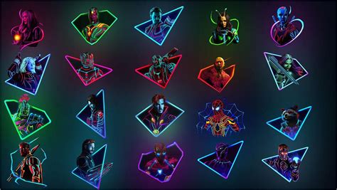 Avengers Neon Wallpaper 4k Neon Wallpaper Avengers Wallpaper Marvel