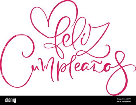 Feliz Cumpleanos Translated Happy Birthday In Spanish Stylish Hand Drawn Lettering Design