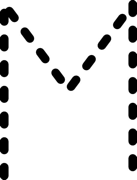 Alphabet Tracing Letter M Clip Art At Vector Clip Art