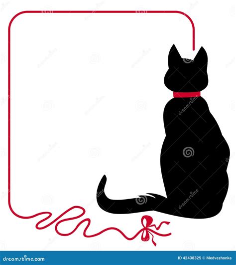 Thin Frame With Black Cat Stock Vector Image Of Audience 42438325