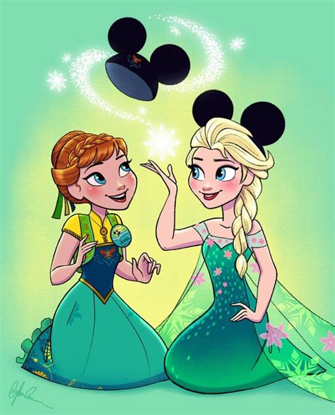 anna and elsa by dylanbonner90 on instagram if you repost give credit to the artist disney