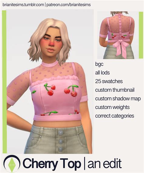 Sims 4 Cherry Top The Sims Book