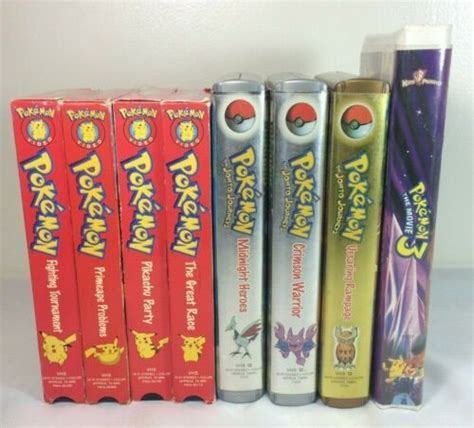 Lot Of 8 Vintage Pokemon Vhs Tapes Includes Episodes And Movie Ebay
