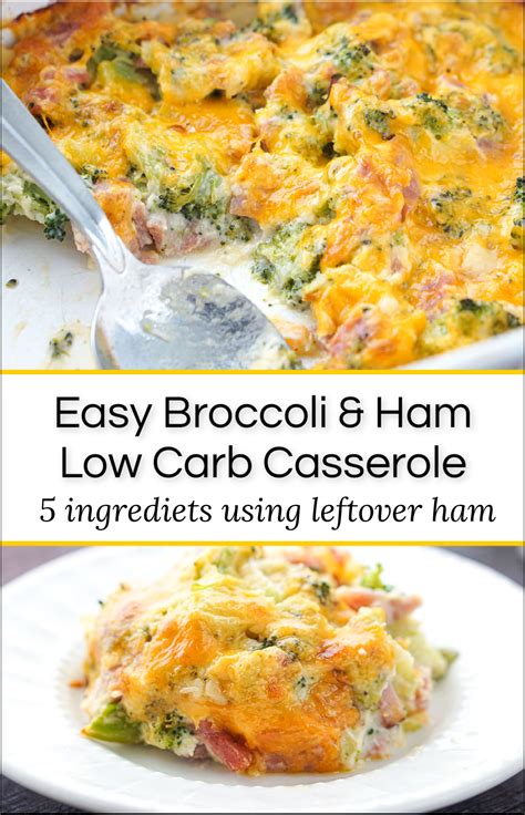 Keto Ham And Broccoli Casserole Easy Recipe Using Leftover Ham