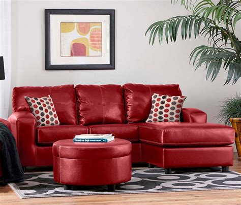 15 Ideas Of Small Red Leather Sectional Sofas