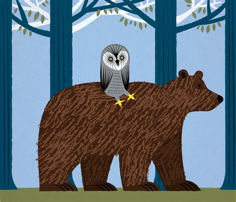 Owl On A Bear First I´ve Seen This Idea Bear Art Kids Art