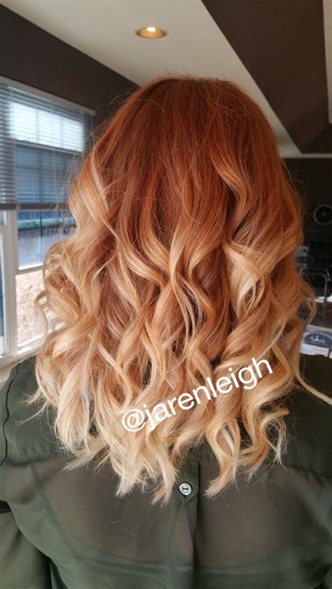 Copper Red Ombre Pravana Ombre Hair Blonde Hair Styles Red Blonde Hair