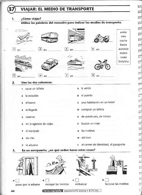 Vocabulario De Español Ejercicios De Español Aprender