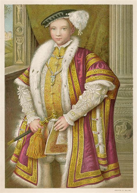 Edward Vi Only Child Of Henry Viii By Drawing By Mary