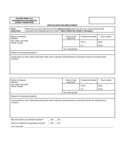 Sample form for guarantor agreement. Sample Employee Application Form Free Download