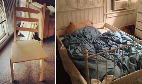 Attempts To Assemble Flat Pack Furniture Result In Diy Disaster In Ikea