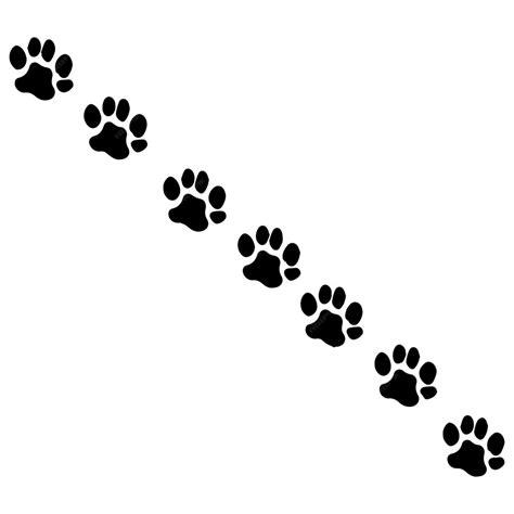 Premium Vector Animal Footprint Silhouette Vector Illustration
