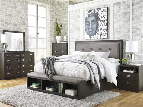 Dark espresso dining room set. Ashley Contemporary Queen Bedroom Set - Hyndell 6 PC Queen ...