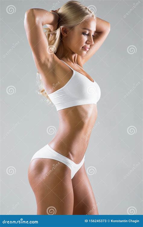 Beautiful Woman With Perfect Figure Stock Image Image Of Isolated Long 156245373
