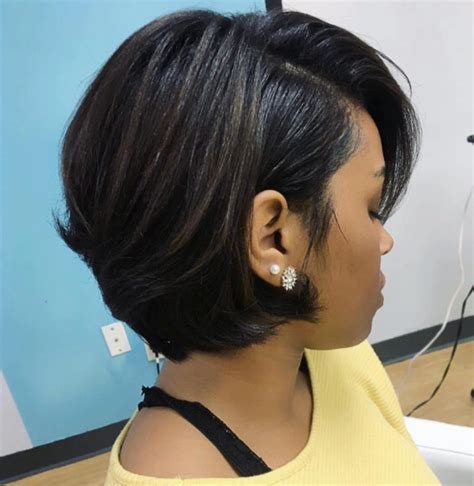 2021 Latest Short Black Bob Hairstyles With Bangs