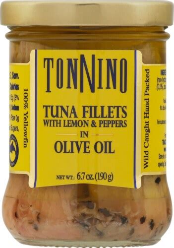 Tonnino Lemon And Pepper Tuna Fillets In Olive Oil 67 Oz Kroger