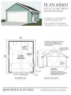 2 story floor plans, house plans, designs & blueprints. Oversized 2 Car Garage Plan 900-2 30' x 30' by Behm Design | 2 car garage plans, Garage plans ...