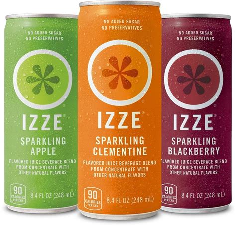 Izze Fortified Sparkling Juice 84 Ounce Cans Pack Of 24 Sparkling