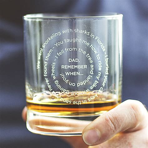 Personalised Memories Glass For Dad By Becky Broome