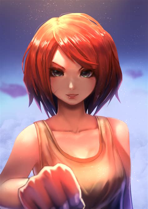 Safebooru 1girl Boiling Bolt Breasts Clenched Hand Ctiahao English