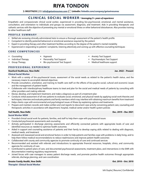 Clinical Social Worker Resume Examples And Template With Job Winning Tips