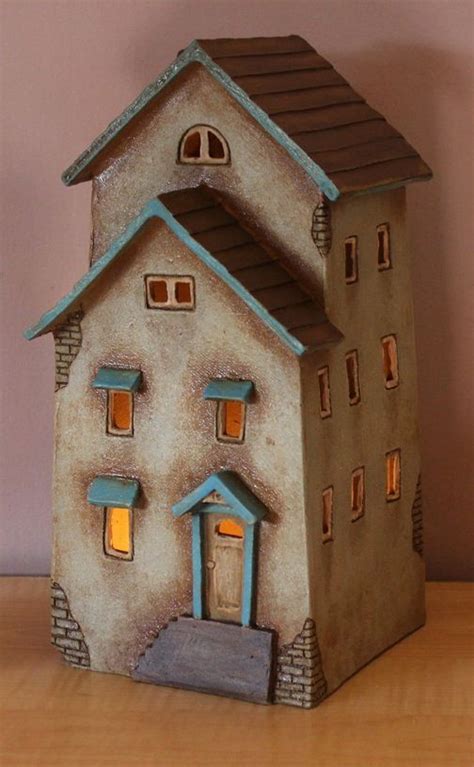 Clay Houses Putz Houses Ceramic Houses Miniature Houses Fairy