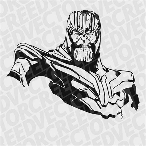 Thanos Svg Mad Titan Svg Marvel Svg Avengers Stencil Etsy
