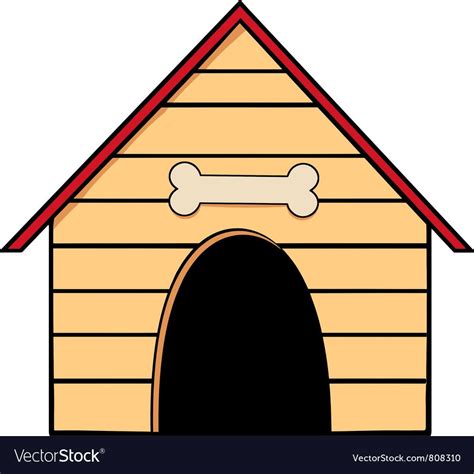 Dog House Vector Image On Vectorstock Dog House Dog Kennel Cover