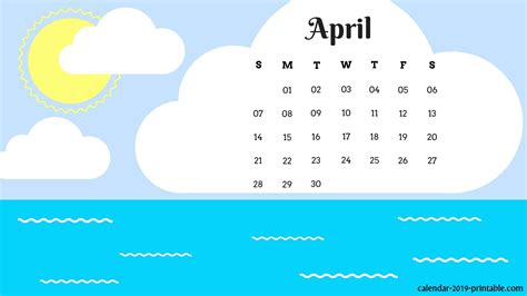 Free Download April 2019 Calendar Wallpaper Calendar 2019 Wallpapers In