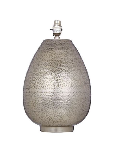 Team with a contrasting silk shade, for a look that oozes modern opulence.worth knowing the height of your lamp. John Lewis & Partners Valda Pot Lamp Base, Steel (With images) | Lamp bases, Lamp, John lewis