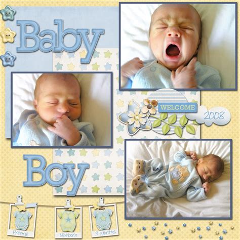 Baby Boy Baby Boy Scrapbook Layouts Boy Scrapbook Layouts Baby Boy