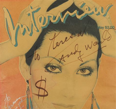 Lot 600 Andy Warhol Signed Interview Magazine Cover