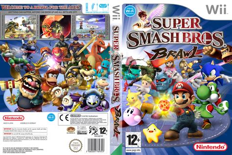 Capa Super Smash Brothers Brawl Nintendo Wii Gamecover Capas