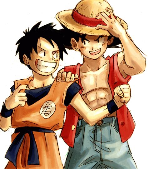 Goku And Luffy Dragon Ball Z Fan Art 35961787 Fanpop