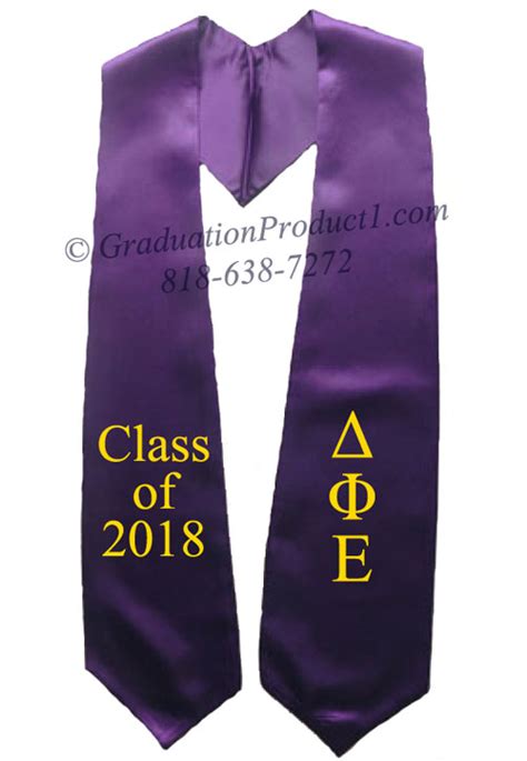 Delta Phi Epsilon Purple Greek Graduation Stole And Sashes From