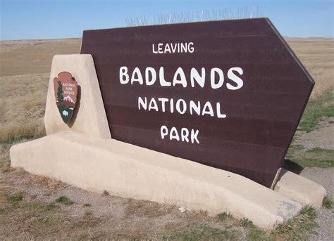 Badlands National Park Sign Jackson County South Dakota
