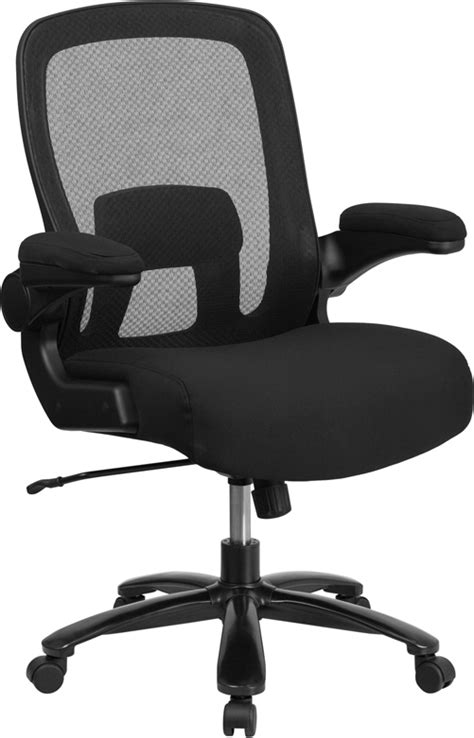 Buying office chairs for big guys always requires careful selection. Hercules Big & Tall Black Mesh Swivel Chair W/ Adjustable ...