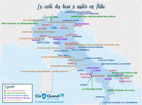 59 lieux à visiter en Italie Que voir Où aller Carte touristique