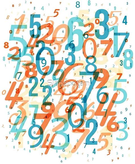 Mathematics Background Different Numbers In Random Pattern Colorful
