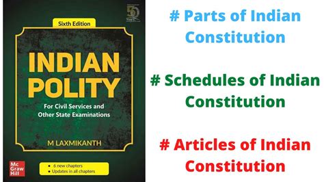 V Parts Articles And Schedules Of Constitution Indian Polity By M Laxmikanth For Upsc Psc