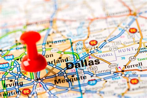Us Capital Cities On Map Series Dallas Tx Stock Photo Download Image