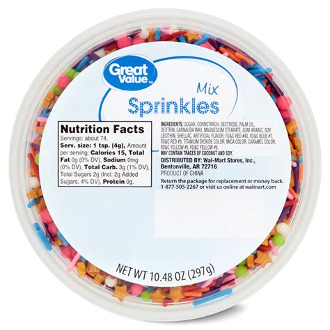 Great Value Sprinkles Mix Tub For Desserts Candies Jimmies And Pearls