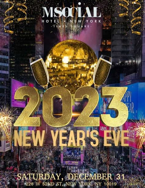 New Years Eve At M Social Hotel Times Square Live View Of The Ball