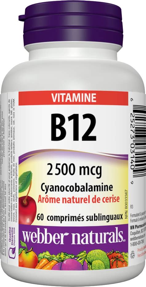 Webber B12 Vitamin 2500 Mcg Beta Pharmacy
