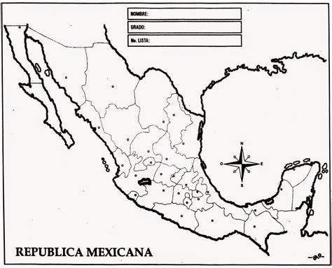Mapa De La Republica Mexicana Division Politica Sin Nombres Mapa Images