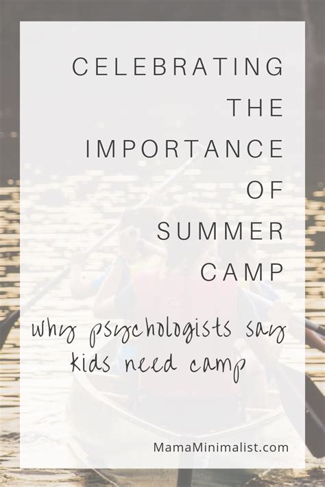Celebrating The Importance Of Summer Camp Sustainable Minimalists