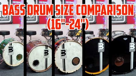 Bass Drum Size Comparison 16 24 Drums Drum And Bass Bass