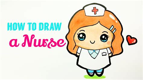 HOW TO DRAW A NURSE Easy Cute Nurse Drawing Tutorial For Beginner
