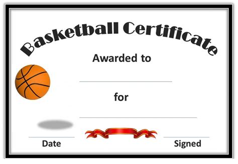 Free Printable Basketball Awards

