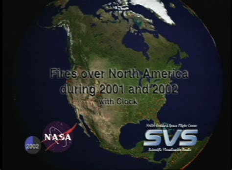 Svs Fires Over North America During 2001 And 2002 With Clock